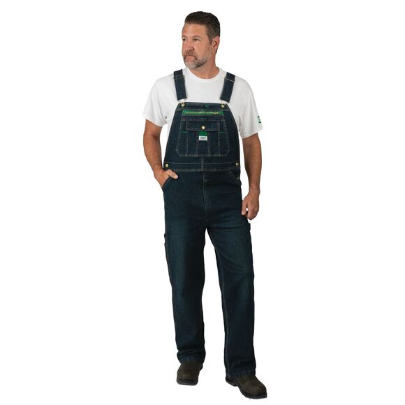 LIBERTY Flex Bib Jean Overalls Sz 46x30 Relaxed Fit 17006 Blue Stretch Denim NWT - Picture 11 of 14